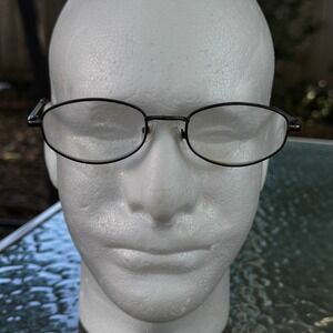 Magnivision H00311 Oval Reading Glasses Dark Metal Frame Tortoise Temple Tips